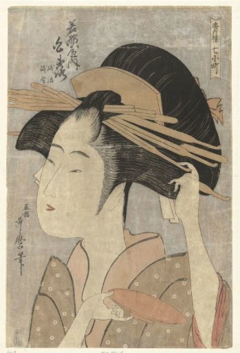 Bust portrait of the courtesan Shiratsuya from the Wakanaya house