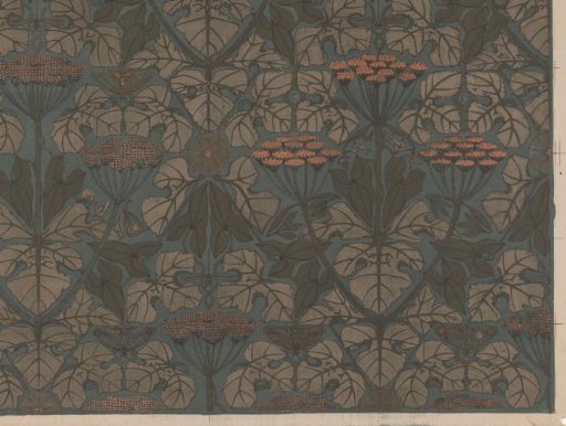 Sheet of Wallpaper with Umbellifers, Butterflies, and Dragonflies