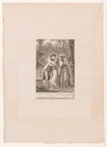 The first kiss of Julie and Saint-Preux