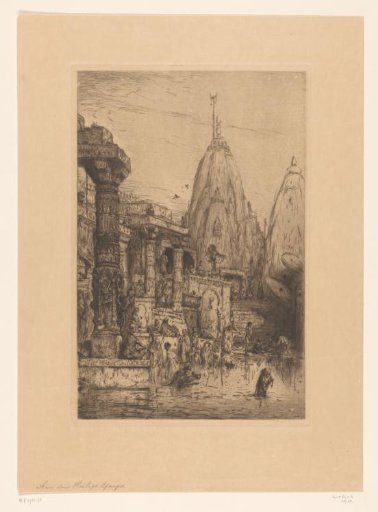 Temple with Figures on the Ganges