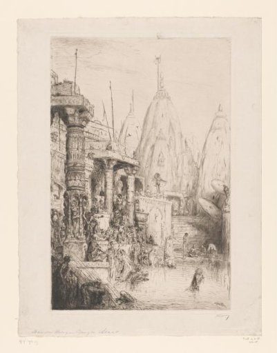 Temple with Figures on the Ganges