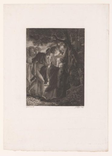 Daphnis and Chloë make an offering to Pan