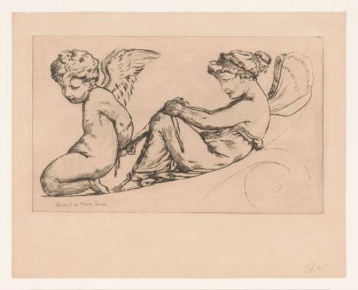 Psyche binds Amor