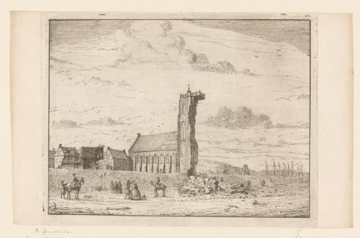 Collapsed Tower of the Church in Egmond aan Zee, 1741