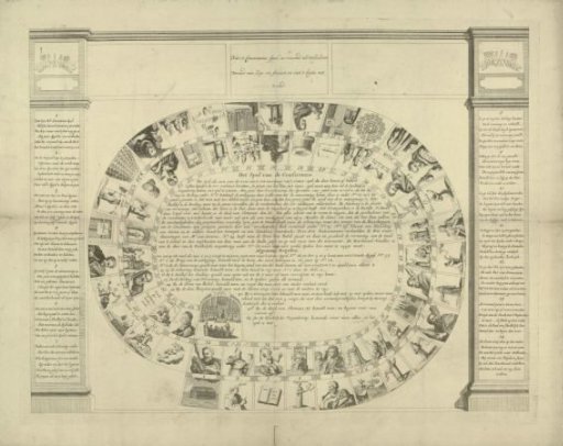 Board Game on the Constitution Unigenitus of Pope Clement XI, ca. 1723-1724