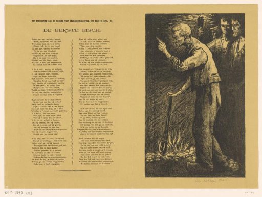 Labourer with a Burning Torch and Raised Finger