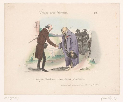 Doctor shaking hands with Death