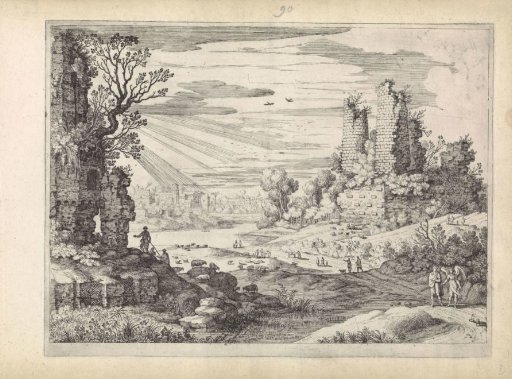 Italian landscape with Tobias and the Angel