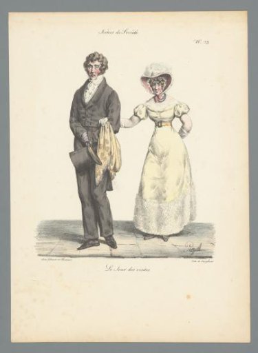 Couple elegantly dressed for a visit