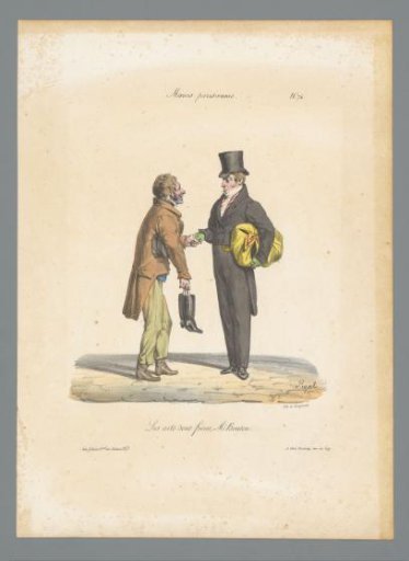 Man and elegantly dressed man greeting each other