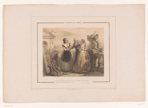 Elderly father supported by his daughters