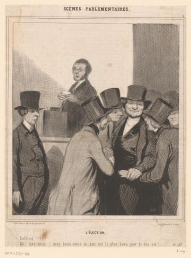 Caricature of Two Candidates After the Election Results