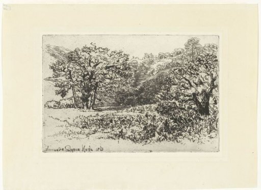 Landscape with a herd of animals