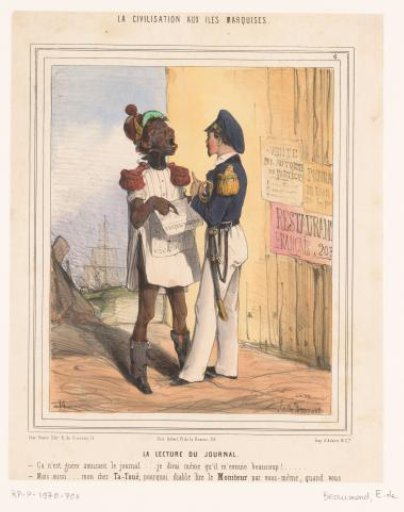 Caricature of a Man with a Newspaper