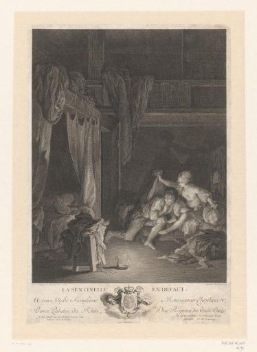 Bedroom Interior with a Young Man Sneaking into Bed