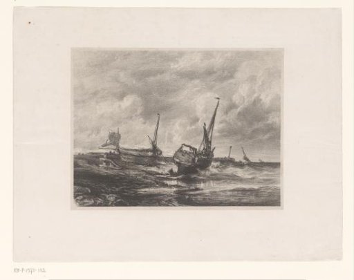 Boats on the beach at low tide