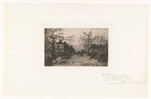 Village street with figures