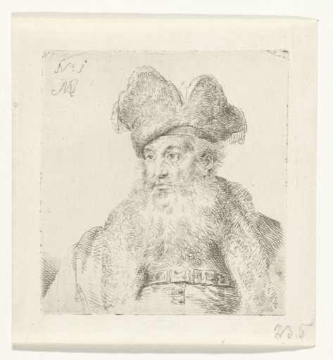 Old man with a divided fur cap