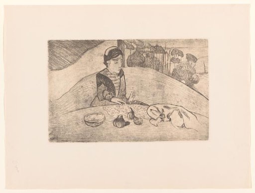 Breton Peasant Woman at Table