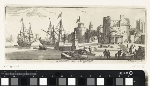 View of a harbour town