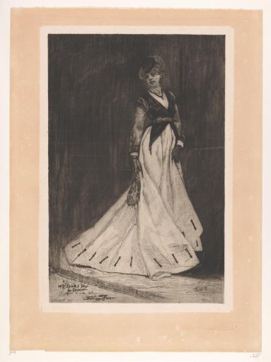 Standing Woman with Gloves and a Small Hat