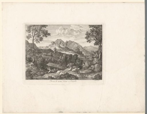 Rocky Landscape with Hunters and View of Rocca di Mezzo