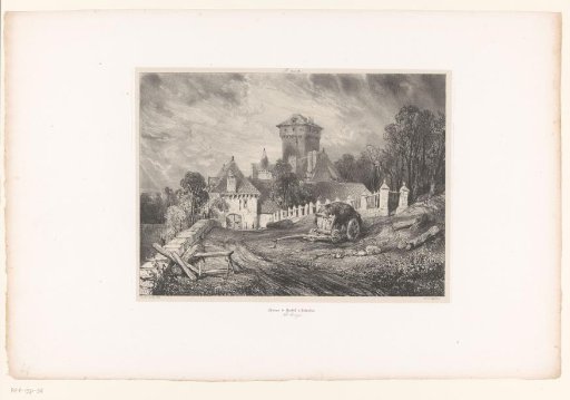 View of the castle of Pesteils near Polminhac
