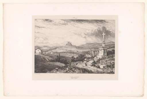 Waycross with walker and view of the castle of Lardeyrol