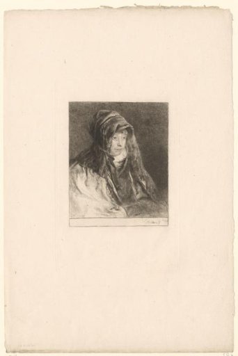 Woman wearing a hood