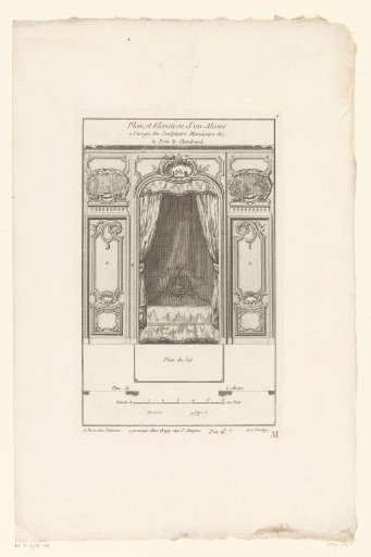 Alcove with bed