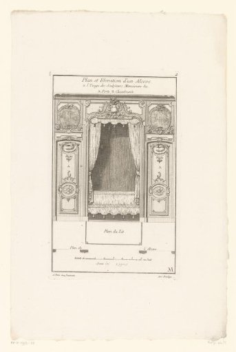 Alcove with bed