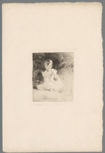 Child with an apple