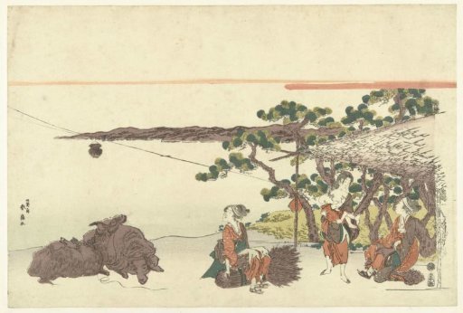 Women by a lake