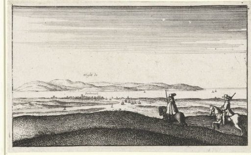 Landscape with view of the Isle of Wight