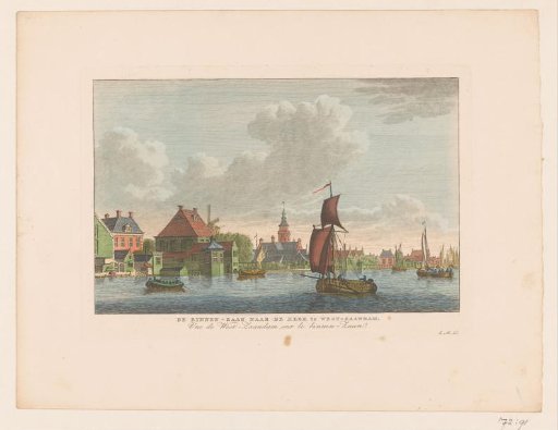 View of the village of Westzaandam seen from the water