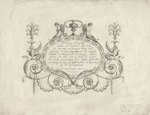 Title print with ornament and title