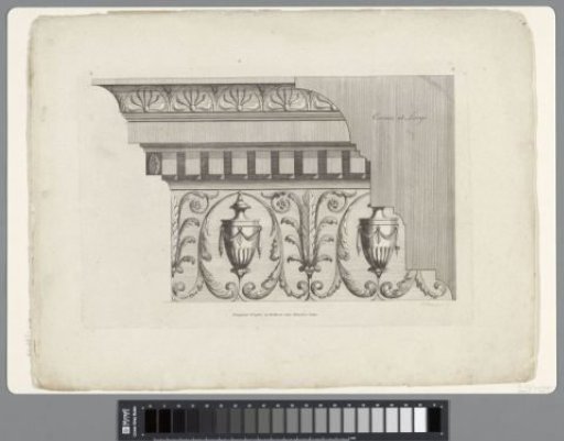 Cornice with vase motif