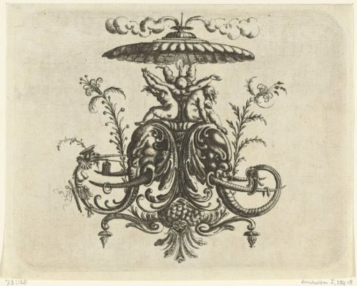 Console with two elephant heads