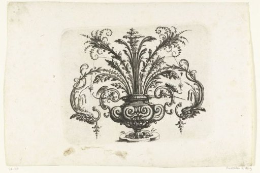 Vase with Flowers and Vines