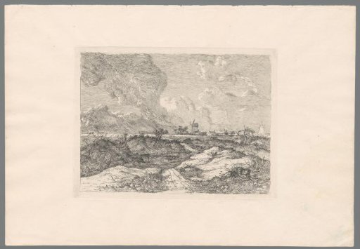 Landscape with two windmills at Norwich in stormy weather