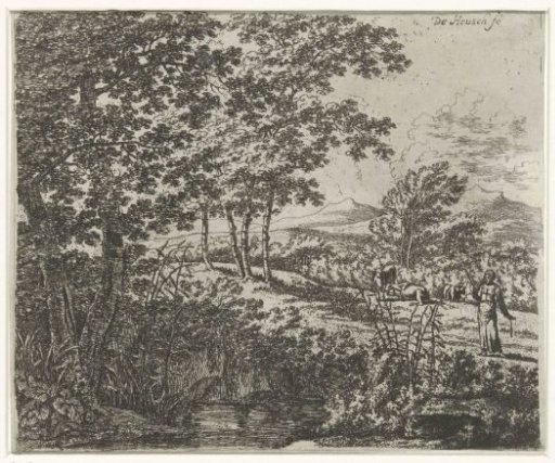 Landscape with a spinster