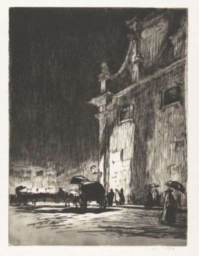 Rainy evening in Rome