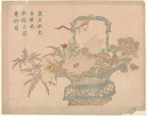 Basket with flowers