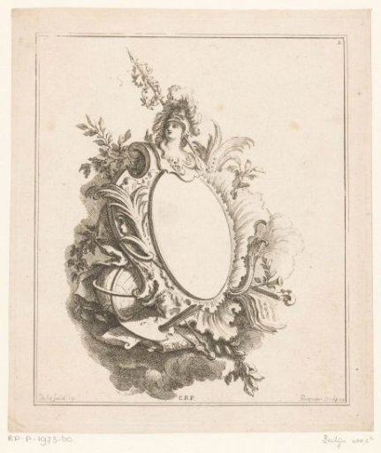 Cartouche with Minerva