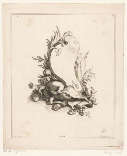 Cartouche with a horse
