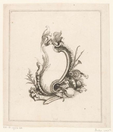 Cartouche with animals