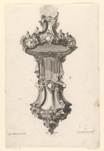 Pulpit with the symbol of the Trinity