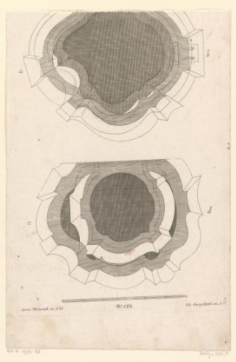 Floor plans of two pulpits