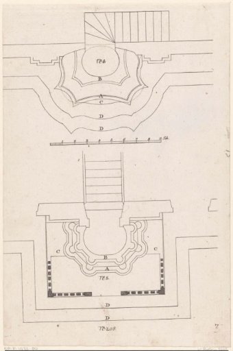 Floor plans of two pulpit-altars
