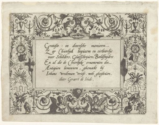 Title Page: Grottesco: in diversche manieren…